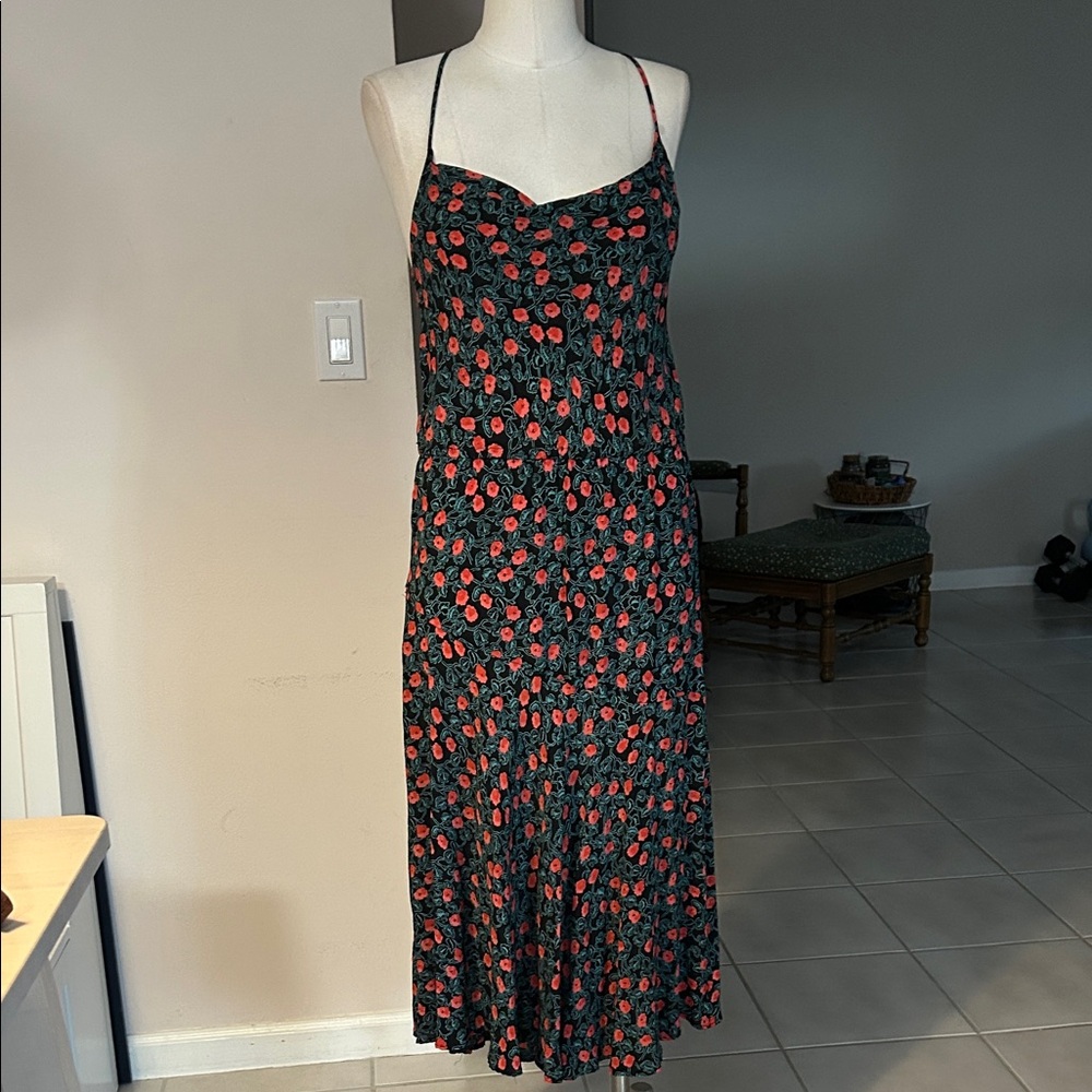 Vintage Tere Tereba for Malibu Media Floral Slip Dress size small